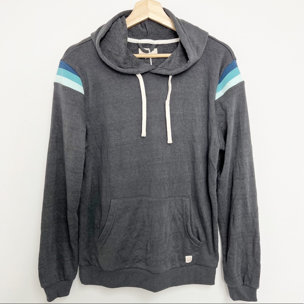 Marine Layer Banks Pullover Hoodie in Black Iris Sz S NWT - Picture 2 of 13